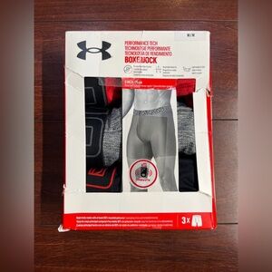 BOX DAMAGE 3-Pack Under Armour Tech Boxer Brief Mens Medium 6 Inch UUSHJ823 621